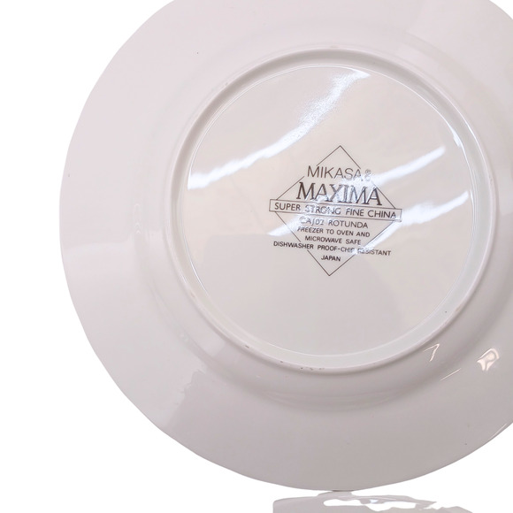 Mikasa Maxima Rotunda CAJ02 Plate Set – Blue Floral Japan Fine China Set of 4 - Picture 7 of 9